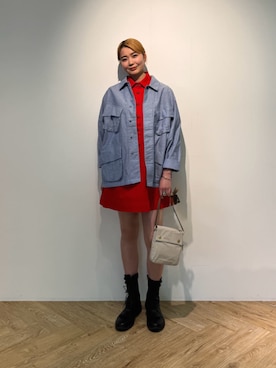 「バブアー」｜Barbour スタッフさん（レディース・175cm）の春コーディネート