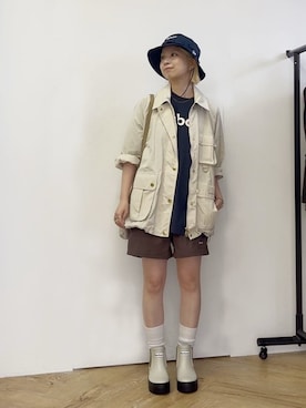 Barbour スタッフさん(レディース・157cm)の春コーディネート