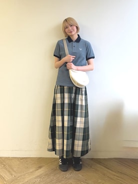 「Barbour（バブアー）のアイテム」を使った、Barbour スタッフさん（レディース・175cm）の春コーディネート