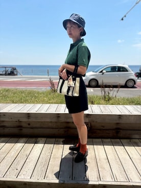 「Barbour（バブアー）のアイテム」を使った、Barbour スタッフさん（レディース・168cm）の春コーディネート
