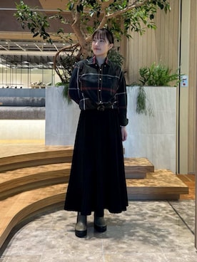 Barbour スタッフさん(レディース・159cm)の秋コーディネート