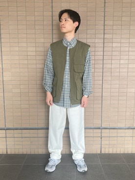 「バブアー」｜Barbour スタッフさん（レディース・165cm）の春コーディネート