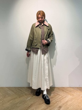 Barbour スタッフさん(レディース・157cm)の春コーディネート