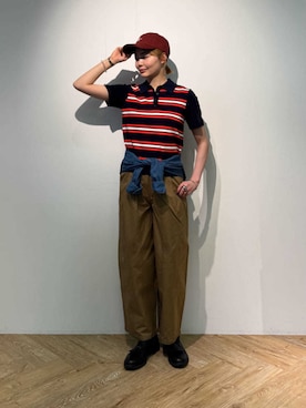 「バブアー」｜Barbour スタッフさん（レディース・175cm）の春コーディネート
