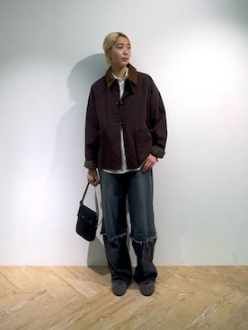 「Barbour（バブアー）のアイテム」を使った、Barbour スタッフさん（レディース・175cm）の夏コーディネート