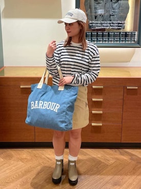 Barbour スタッフさん(レディース・161cm)の春コーディネート