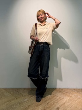 「Barbour（バブアー）のアイテム」を使った、Barbour スタッフさん（レディース・175cm）の春コーディネート