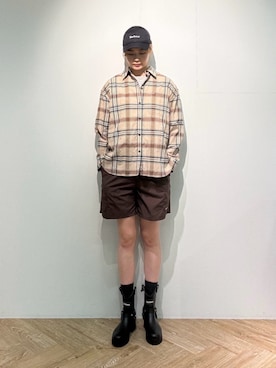 「バブアー」｜Barbour スタッフさん（レディース・175cm）の春コーディネート