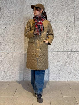 「キルティングコート」｜Barbour スタッフさん（レディース・157cm）の秋コーディネート