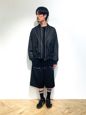 「アイテム（MA-1）」を使った、平田さん（メンズ・171cm）の秋コーディネート