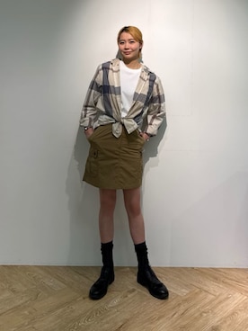 「バブアー」｜Barbour スタッフさん（レディース・175cm）の春コーディネート