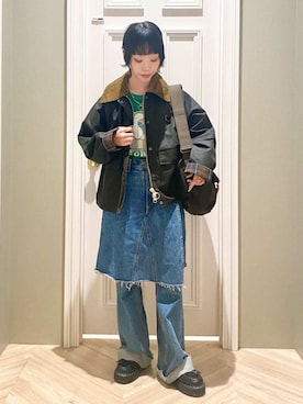 Barbour スタッフさん（レディース・150cm）の秋コーディネート