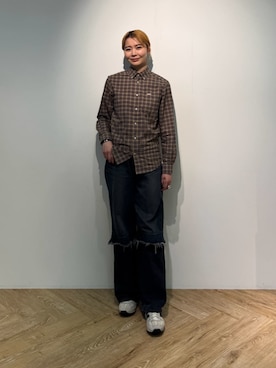 「バブアー」｜Barbour スタッフさん（レディース・175cm）の春コーディネート
