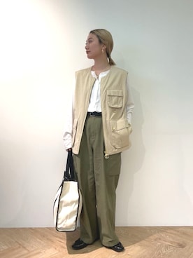 「バブアー」｜Barbour スタッフさん（レディース・158cm）の春コーディネート