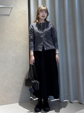 「アイテム（カーディガン/ボレロ）」を使った、sanaさん（レディース・160cm・10代）の冬コーディネート