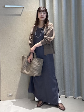 「大きめバッグ」｜sanaさん（レディース・160cm）の春コーディネート