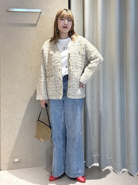 「アイテム（カーディガン/ボレロ）」を使った、sanaさん（レディース・160cm・10代）の秋コーディネート