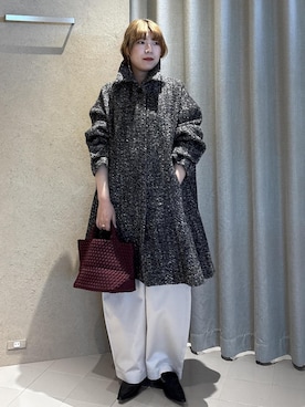 「アイテム（ステンカラーコート）」を使った、sanaさん（レディース・160cm・10代）の秋コーディネート