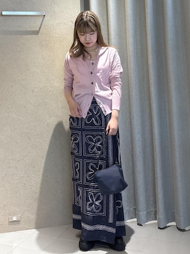 「アイテム（カーディガン/ボレロ）」を使った、sanaさん（レディース・160cm・10代）の冬コーディネート