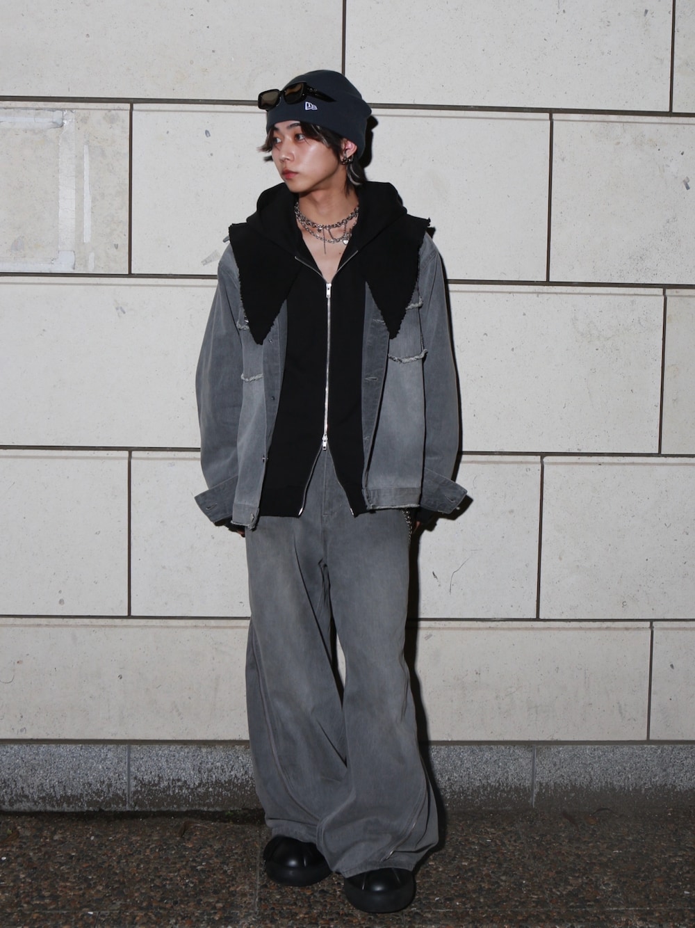 GRANCY グレーデニムジャケット GRANCY】ZipDesign DenimShirt Jacket / ジップデザイン デニム