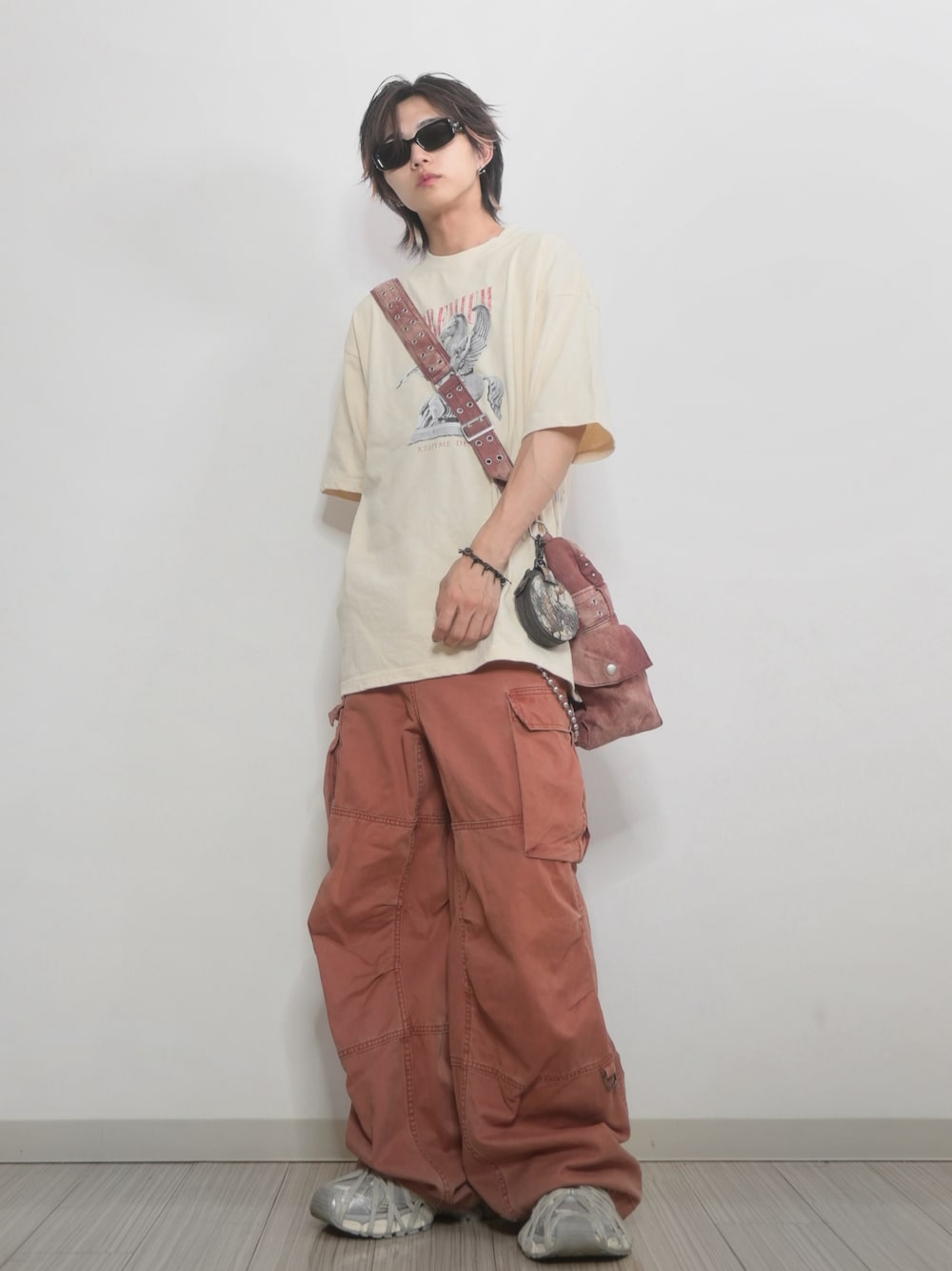 オレンジ カーゴパンツ maison prince TAKATO｜maison princeのカーゴパンツを使ったコーディネート - WEAR