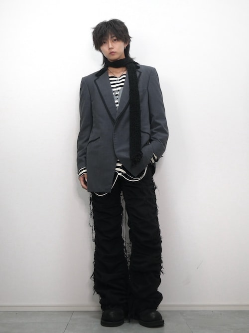 GRANCY カーゴパンツ 「GRANCY」Shirred Damage design Cotton Pants