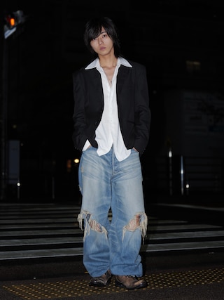 「Parts Lab.(パーツラボ)の【Parts Lab.】Linen Mix Faded Relax Shirt / リネンミックスフェードリラックスシャツ(シャツ/ブラウス)」を使った、 TAKATOさん(メンズ・172cm)の秋コーディネート