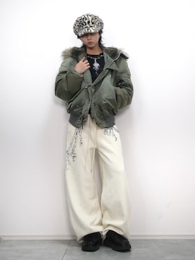 「アイテム（スウェットパンツ）」を使った、 TAKATOさん（メンズ・172cm）の冬コーディネート