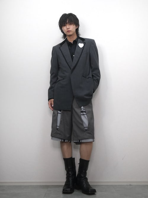 GRANCY】Layered Design Half Slacks / レイヤードデザインハーフ