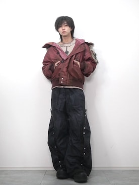 パンツ Grancy Button Layered Design Nylon Pants GRANCY パンツ 「GRANCY」Button Layered Design Nylon Pants / ボタン
