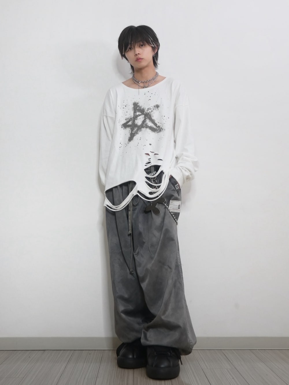 Maison MIHARA YASUHIROサテンカーゴパンツTAKATO着用似 MIHARA YASUHIRO/ミハラヤスヒロ】C/R SATIN CARGO PANTS/サテン