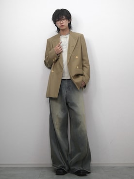 「アイテム（テーラードジャケット）」を使った、 TAKATOさん（メンズ・172cm）の秋コーディネート