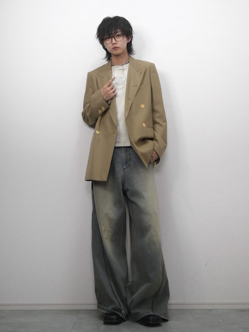 BED J.W. FORD/ベッドフォード】Cotton-Wool Double-Breasted