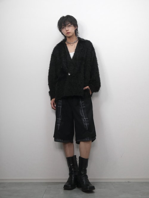 GRANCY レイヤードデザインハーフスラックス GRANCY】Layered Design Half Slacks / レイヤードデザイン