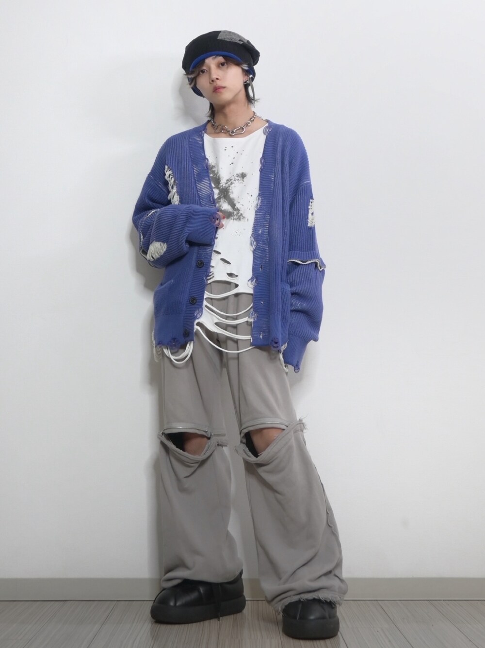 GRANCY ディストラクションデザインビッグカーディガン Mサイズ GRANCY グランシー カーディガン M - メルカリ