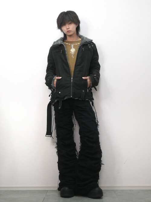 GRANCY カーゴパンツ 「GRANCY」Shirred Damage design Cotton Pants