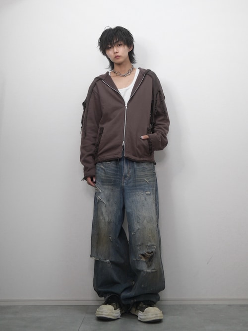 FR(13)NDS /フレンズ/HDKダメージワイドパンツ takato着用 FR(13)NDS /フレンズ/HDKダメージワイドパンツ（デニムパンツ