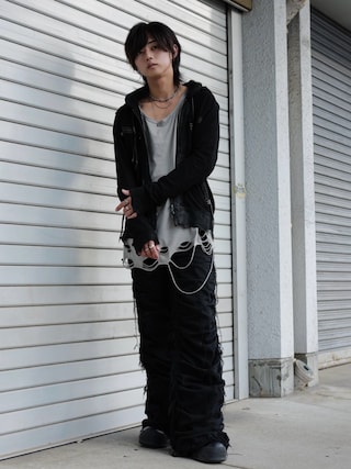 「GRANCY(グランシー)の【GRANCY】Damage design Cotton Sleeveless Tee / ダメージデザインコットンノースリーブTシャツ(タンクトップ)」を使った、 TAKATOさん(メンズ・172cm)の秋コーディネート