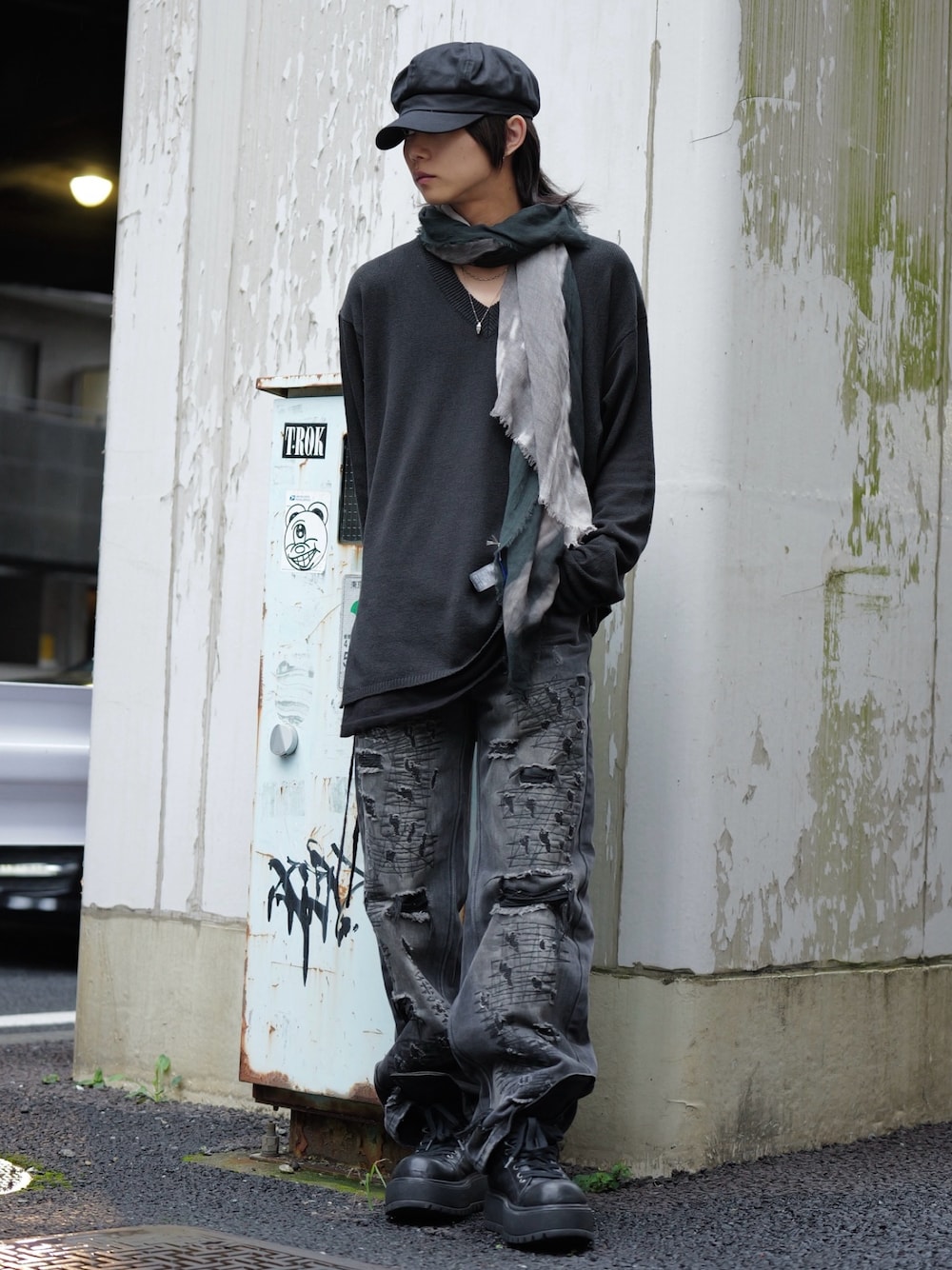 GRANCY】High Damage Straight Denim Pants / ハイダメージストレート