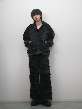 「アイテム（デニムジャケット）」を使った、 TAKATOさん（メンズ・172cm）の秋コーディネート