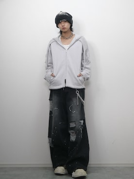 「アイテム（ウォレットチェーン）」を使った、 TAKATOさん（メンズ・172cm）の秋コーディネート