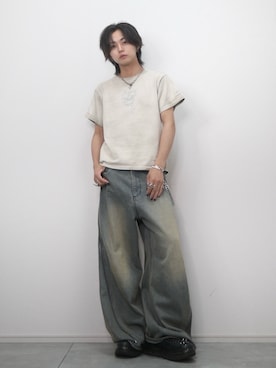 「アイテム（ウォレットチェーン）」を使った、 TAKATOさん（メンズ・172cm）の夏コーディネート