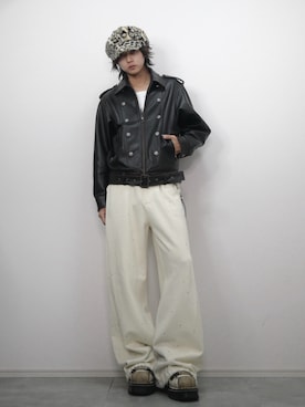 「アイテム（キャスケット）」を使った、 TAKATOさん（メンズ・172cm）の秋コーディネート