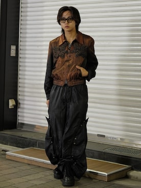GRANCY】Button Layered Design Nylon Pants / ボタンレイヤード