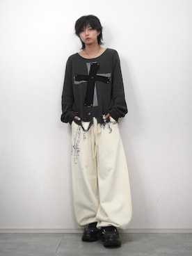 「アイテム（スウェットパンツ）」を使った、 TAKATOさん（メンズ・172cm）の秋コーディネート