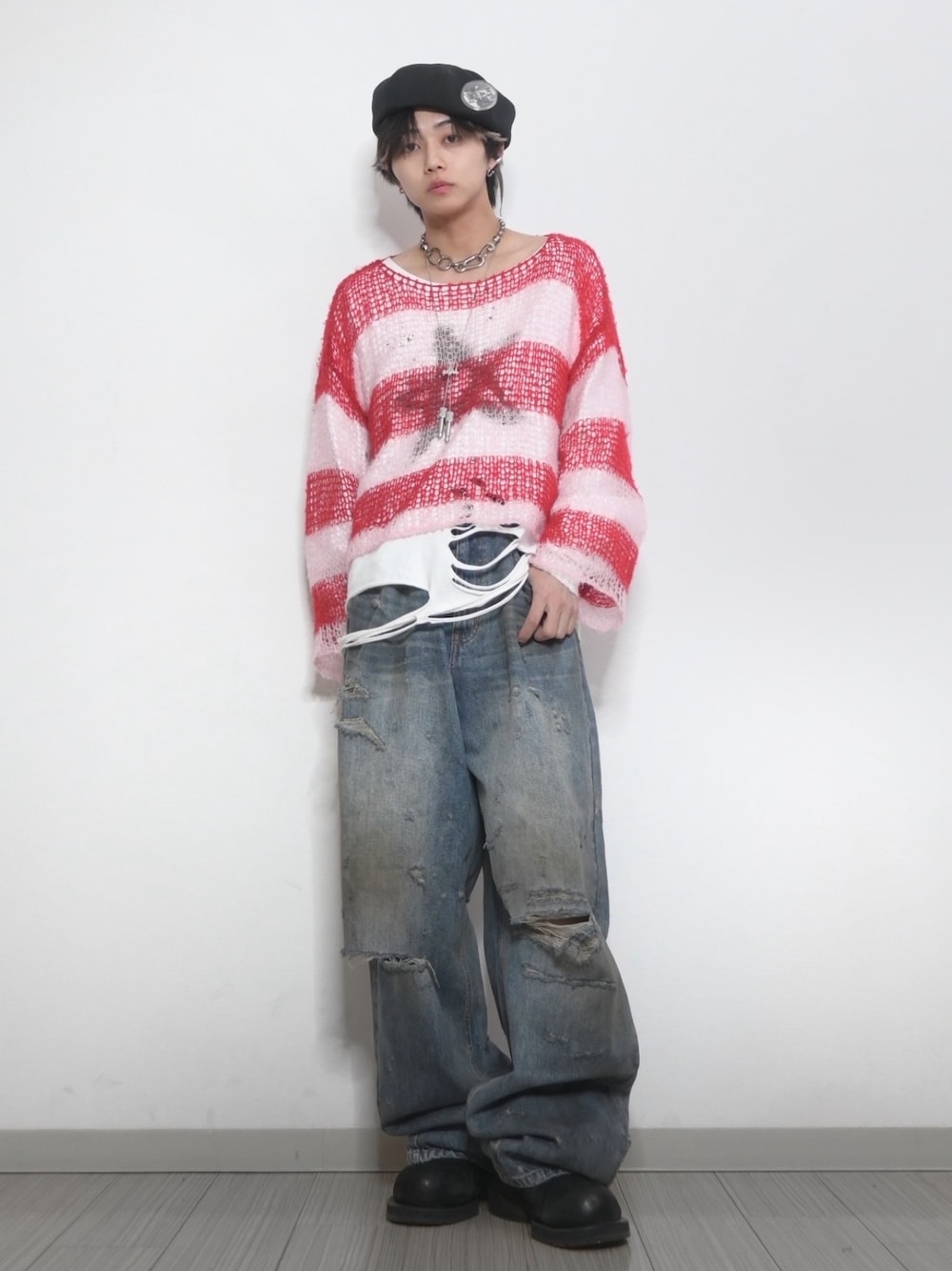 Jaded London 総柄トップス　パワーネット Jaded London 総柄トップス パワーネット JADED LONDON(ジェイ