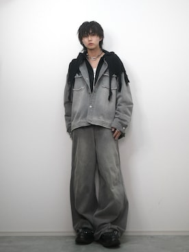 「アイテム（デニムジャケット）」を使った、 TAKATOさん（メンズ・172cm）の秋コーディネート