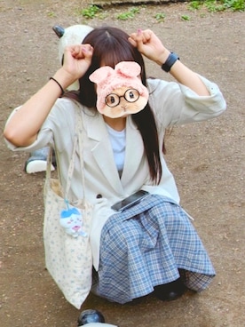 「ローリーズファーム(LOWRYS FARM)」｜「アイテム（ジャケット/アウター）」を使った、あーちゃんさん（レディース・173cm）の春コーディネート