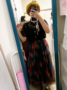 「アイテム（ハンチング/ベレー帽）」を使った、amiruri184さん（レディース・164cm）の夏コーディネート