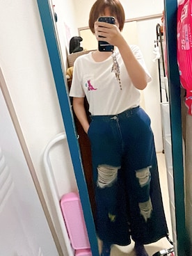 「axes femme POETIQUE（アクシーズファムポエティック）のアイテム（パンツ）」を使った、amiruri184さん（レディース・164cm）の夏コーディネート